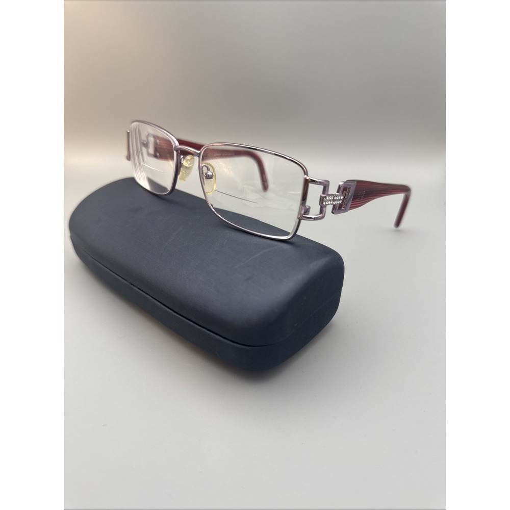 DI GIANNI ITALIAN, AUTHENTIC SILVER/LIGHT PURPLE EYEGLASS FRAMES DG 1048 COLLEGE